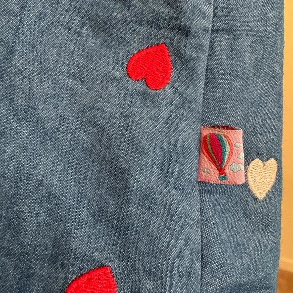 Blue Heart Patterned Long Sleeve Dress - Picture 4 of 6